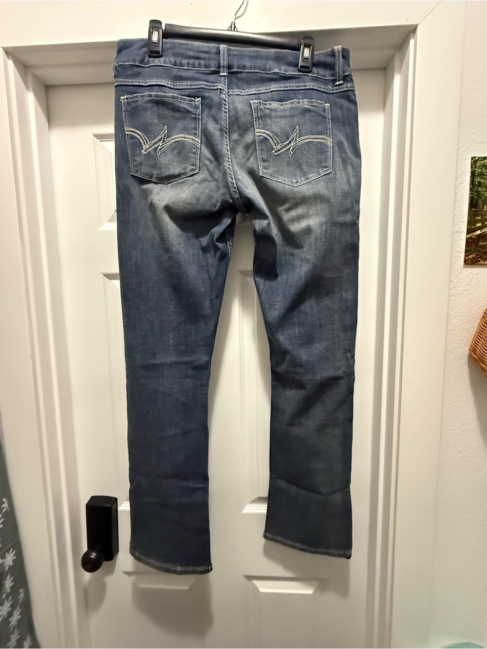 Wrangler Women's Blue Straight Leg Jeans size 13/34 - Picture 2 of 4